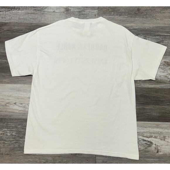 Vintage 90s Yikes! Barnes & Noble College Booksellers White Mens XL Promo Tee - Picture 3 of 7